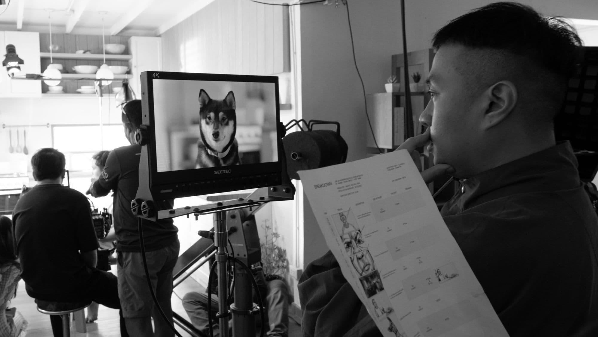 Behind the scenes: filming on set