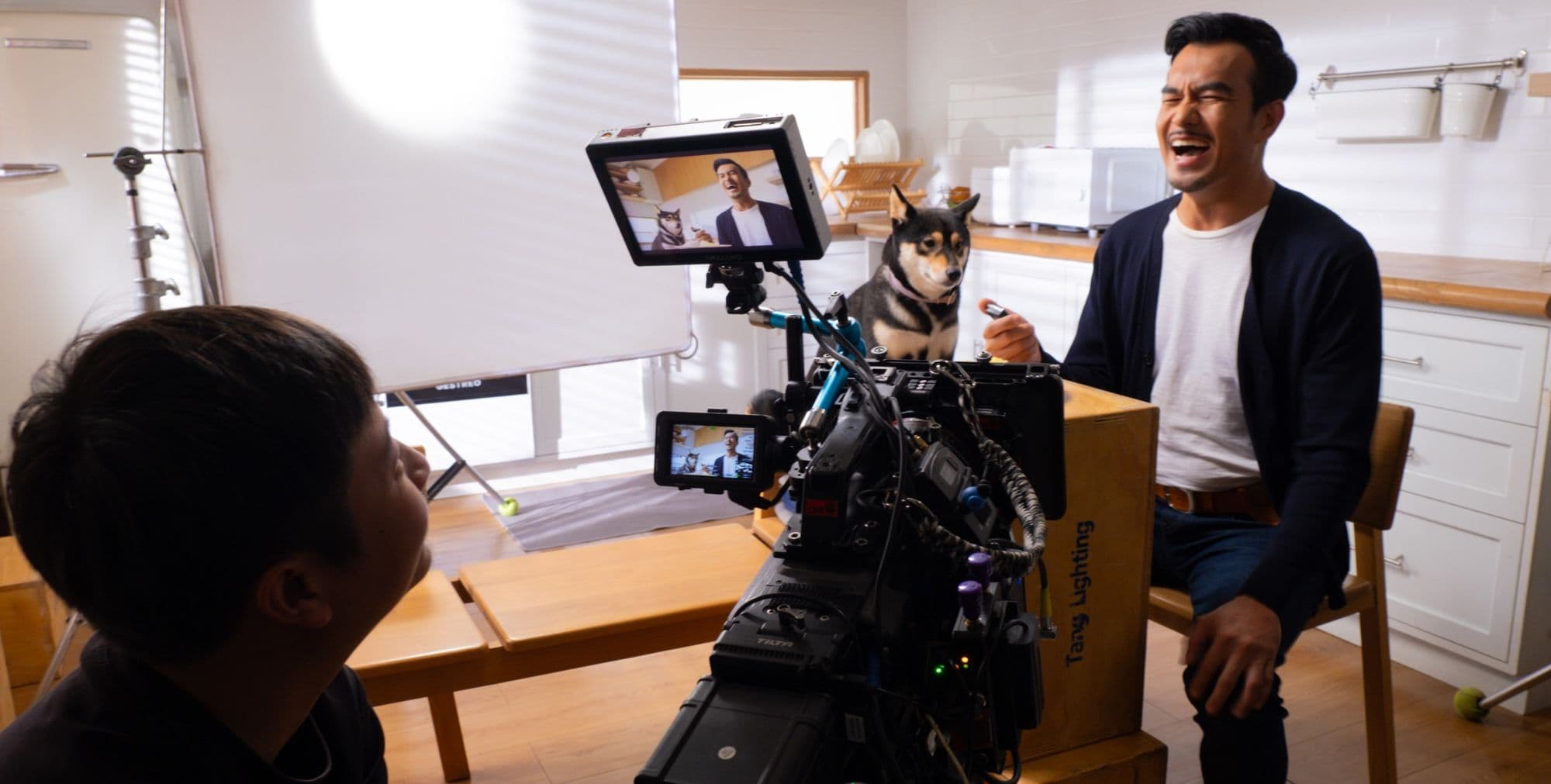 Behind the scenes of the Dr Morepen commercial shoot