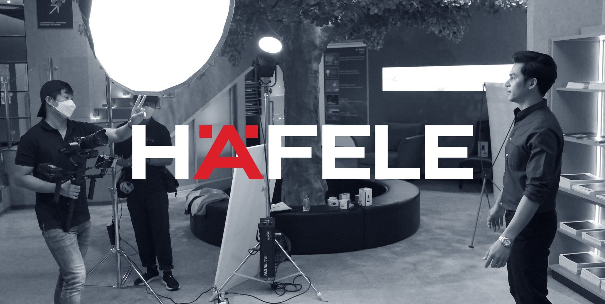 Behind the scenes of the Häfele smart home video shoot